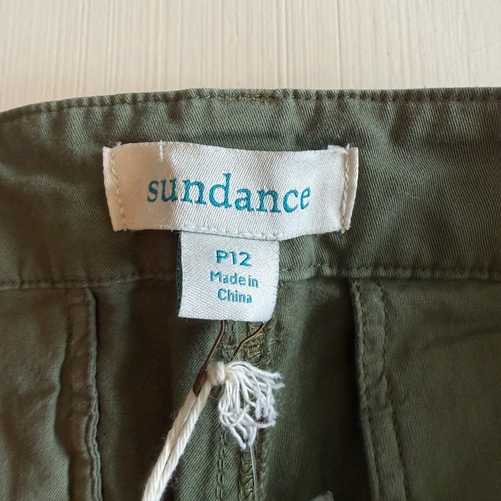 NWT Sundance Melissa Embroidered Olive Green Cargo Pants - Picture 8 of 13